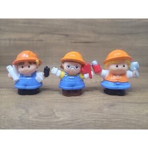 Fisher Price Little People Construction Worker Lot -Mom Dad Man Woman Girl Boy